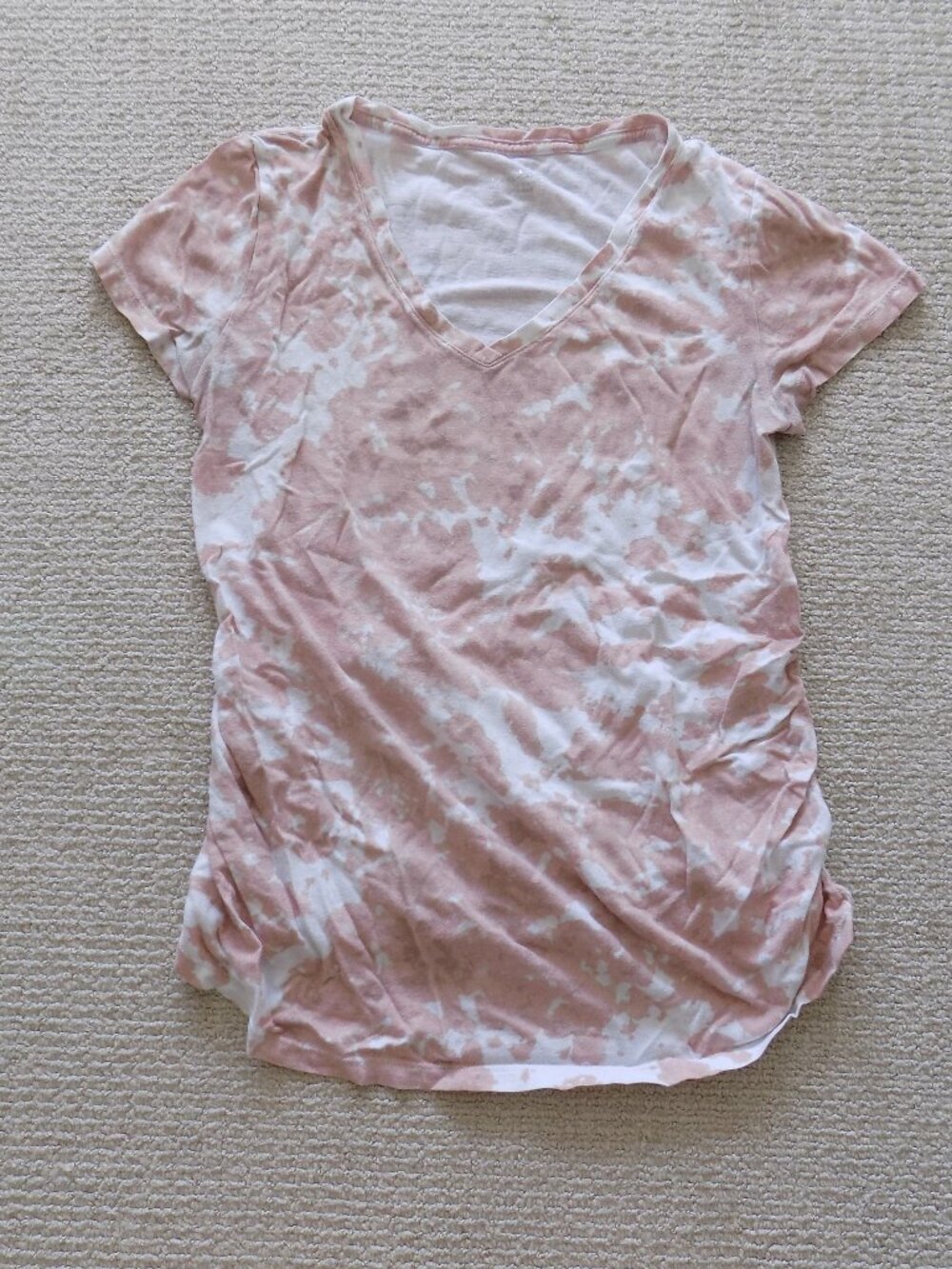 WOMENS MATERNITY INGRID & ISABEL BY TARGET SZ SMALL V NECK PINK T TEE SHIRT